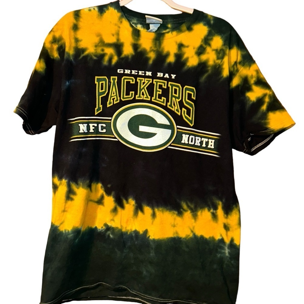 Men NFL Green Bay Packers tie dye tshirt top large L